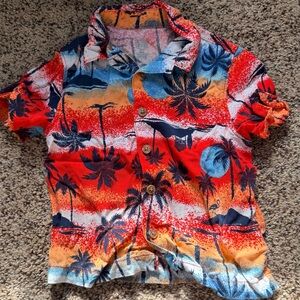 Vibrant Tropical Button-Up Shirt Size 18 Months
